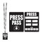 Party Central Club Pack of 12 Black and White Award Night Press Pass Cards with Lanyard Card Holder 25"